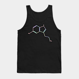 Serotonin Kawaii Pastel Rainbow Molecule Tank Top